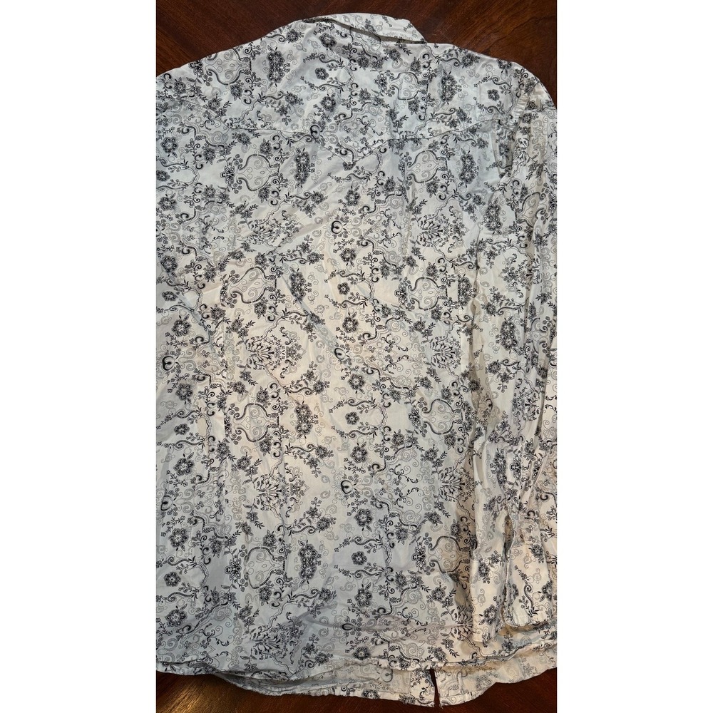Ariat Western Embroidered Long Sleeve Pearl Snap White/Black XXL (fits like M/L) - Picture 7 of 7